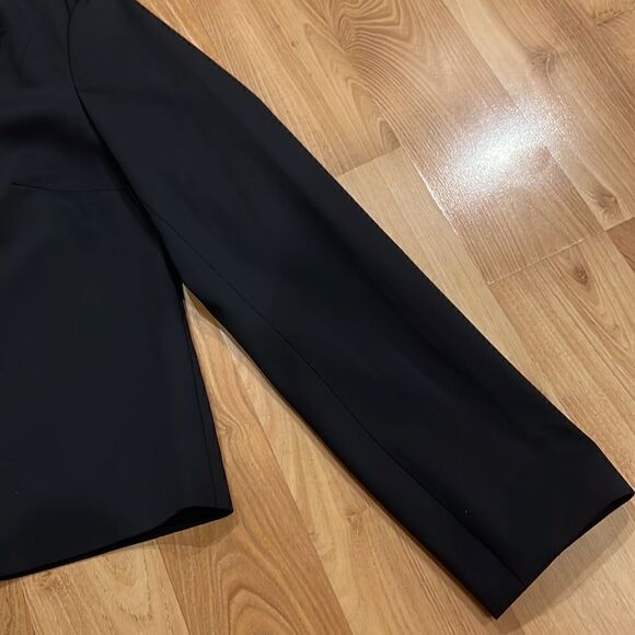 Alfani Black Scoop Neck 3 Button Blazer Suit Jacket 4 Business Career Casual - Picture 3 of 9